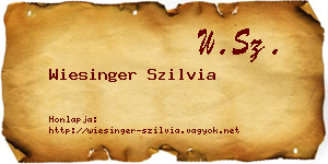 Wiesinger Szilvia névjegykártya