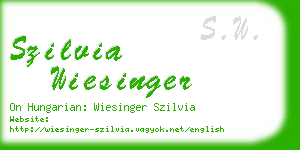 szilvia wiesinger business card